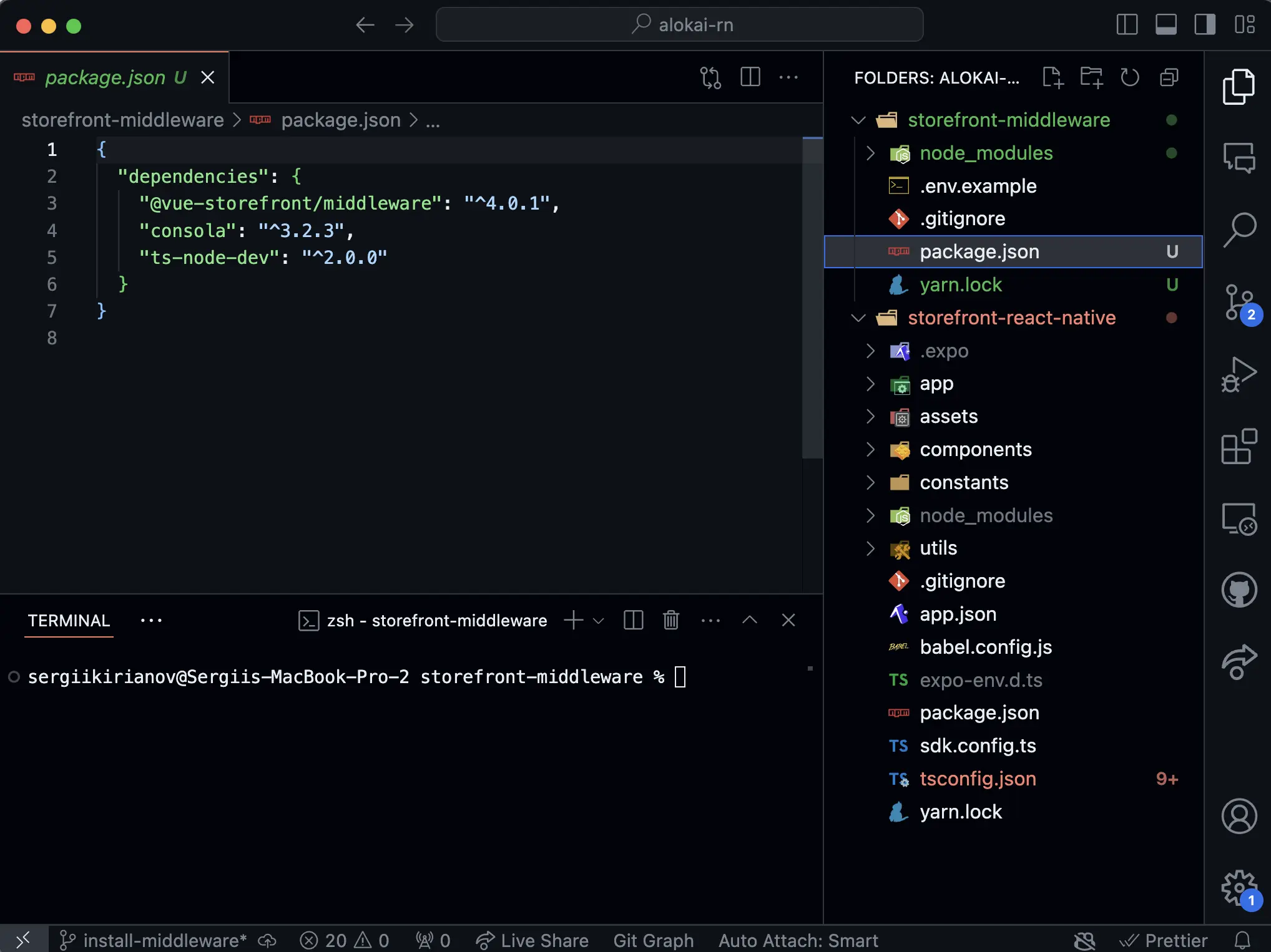 Installing VSF Middleware